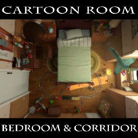 3D Cartoon Bedroom corridor